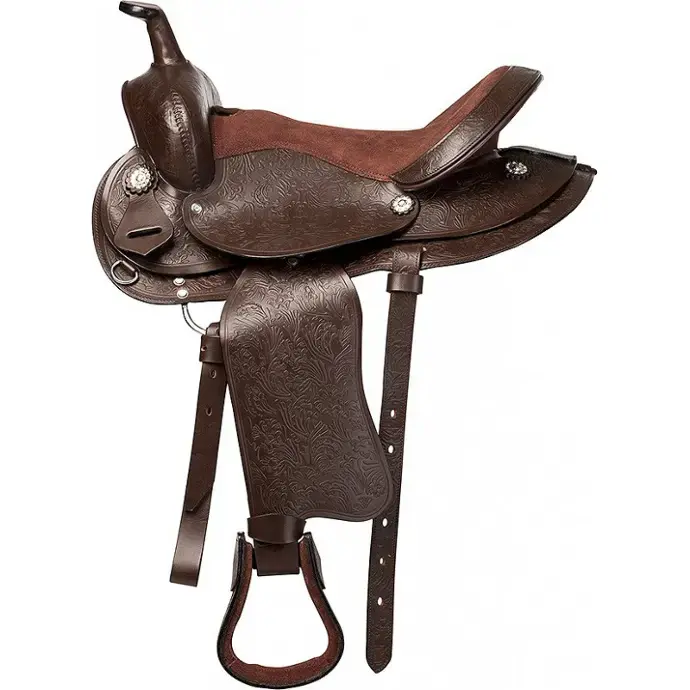 HILASON Cuir Bareback Western Treeless Saddle Pad - Guadeloupe