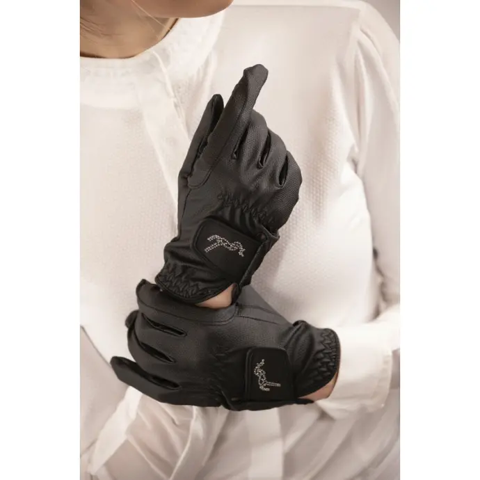 Gants Prisma Strass Noir - Pénélope (6.5)