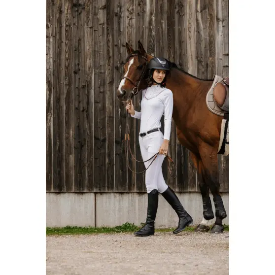 Polo de concours EQUITHÈME Cabourg - Femme (Blanc, XXS)