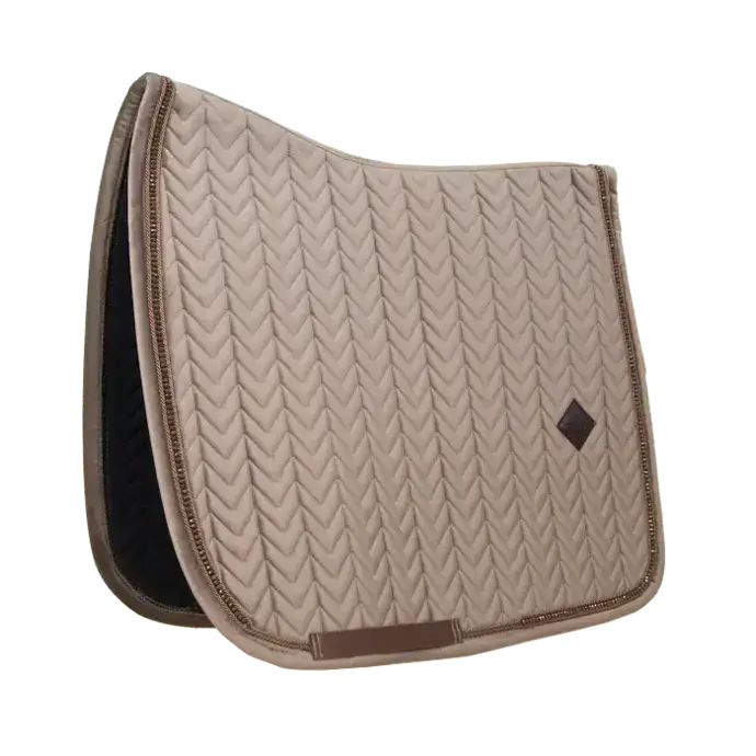 Tapis de selle Velvet Pearls dressage Kentucky  (Beige)