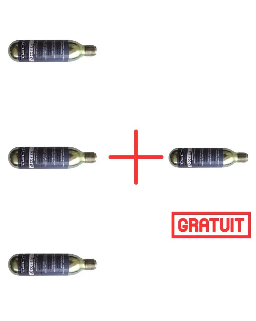 Pack de 4 Cartouches au prix de 3 pour gilets Airbag EQUITHÈME et Pro Series 50 ou 60CC