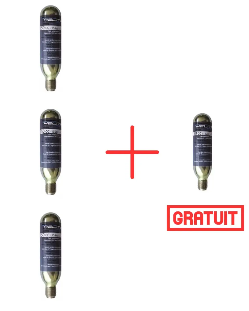 Pack de 4 Cartouches au prix de 3 pour gilets Airbag EQUITHÈME et Pro Series 85CC OU 100CC