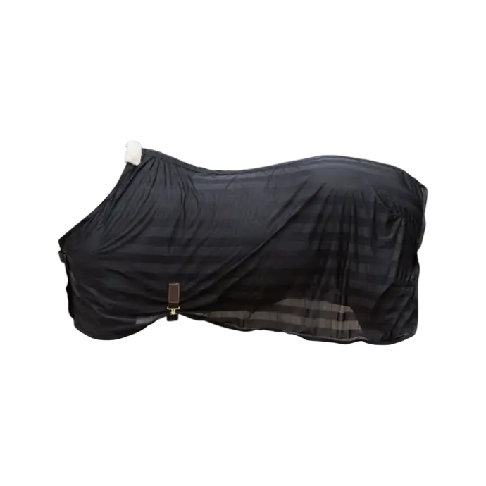 Couverture Anti-mouches légère lignée Kentucky. (Noir, 125cm)