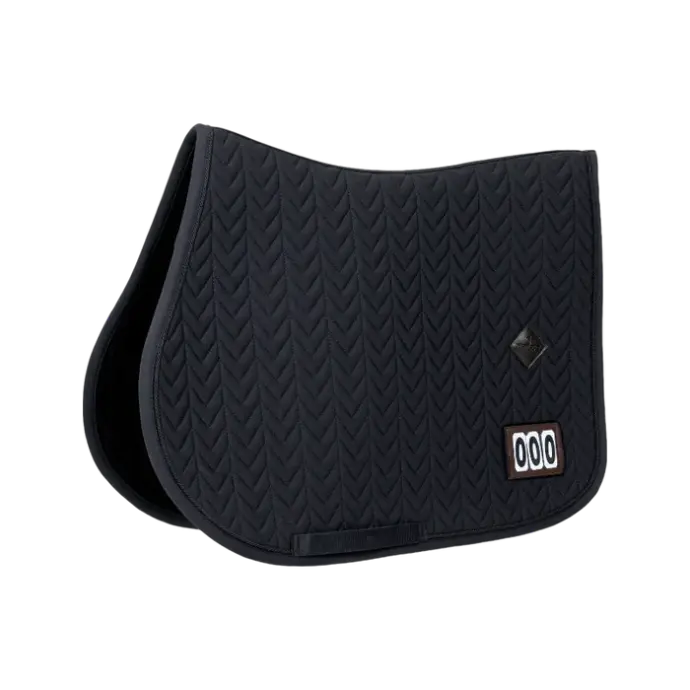 Tapis de selle compétition Fishbone avec 2 numéros Kentucky (Noir)