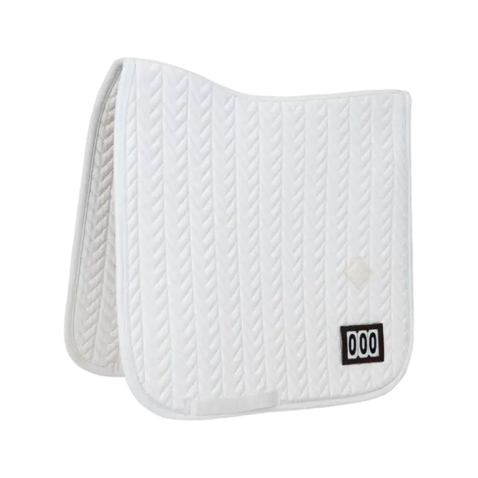 Tapis de selle compétition Fishbone avec 2 numéros dressage Kentucky