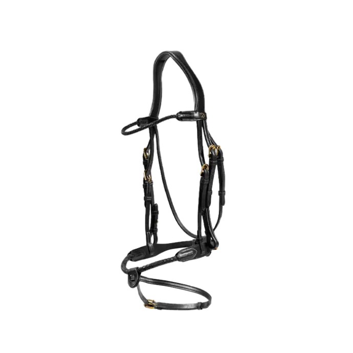 Bridon muserolle combinée tressé rond - D Collection - Dy'on