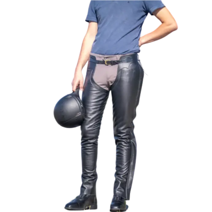 Long Chaps Cuir - Dy'on (Noir, XS)