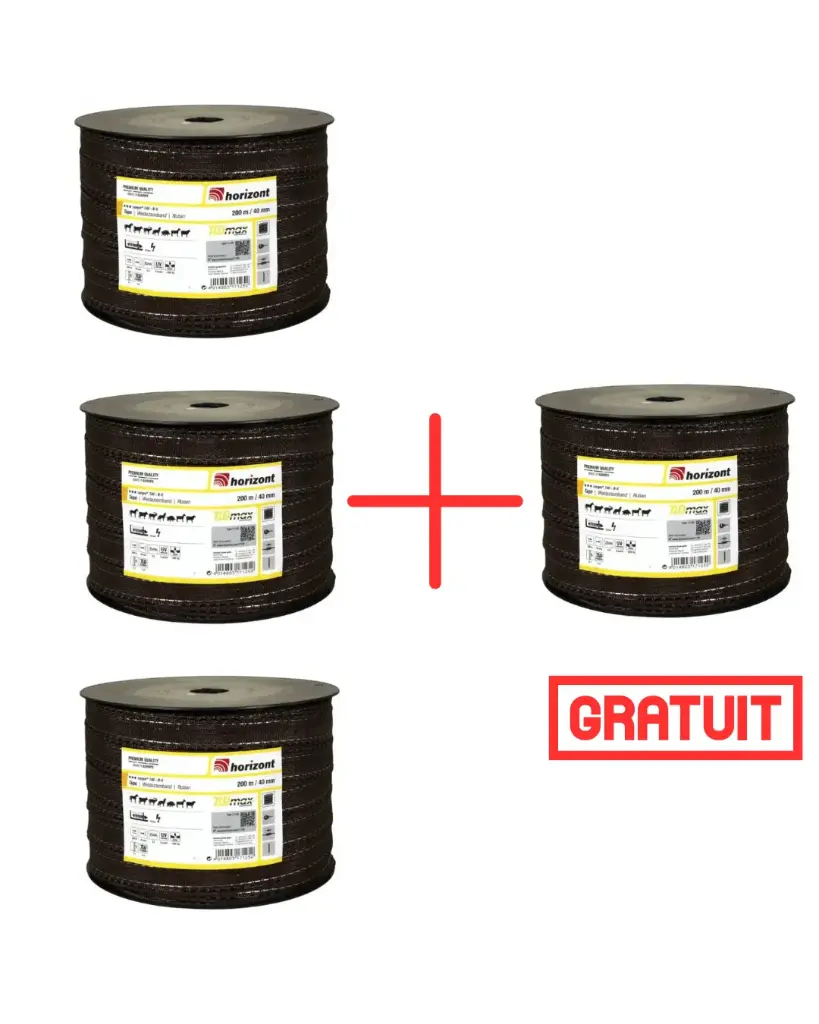 Pack Ruban Horizont Equistop T40 200m 3+1 gratuit