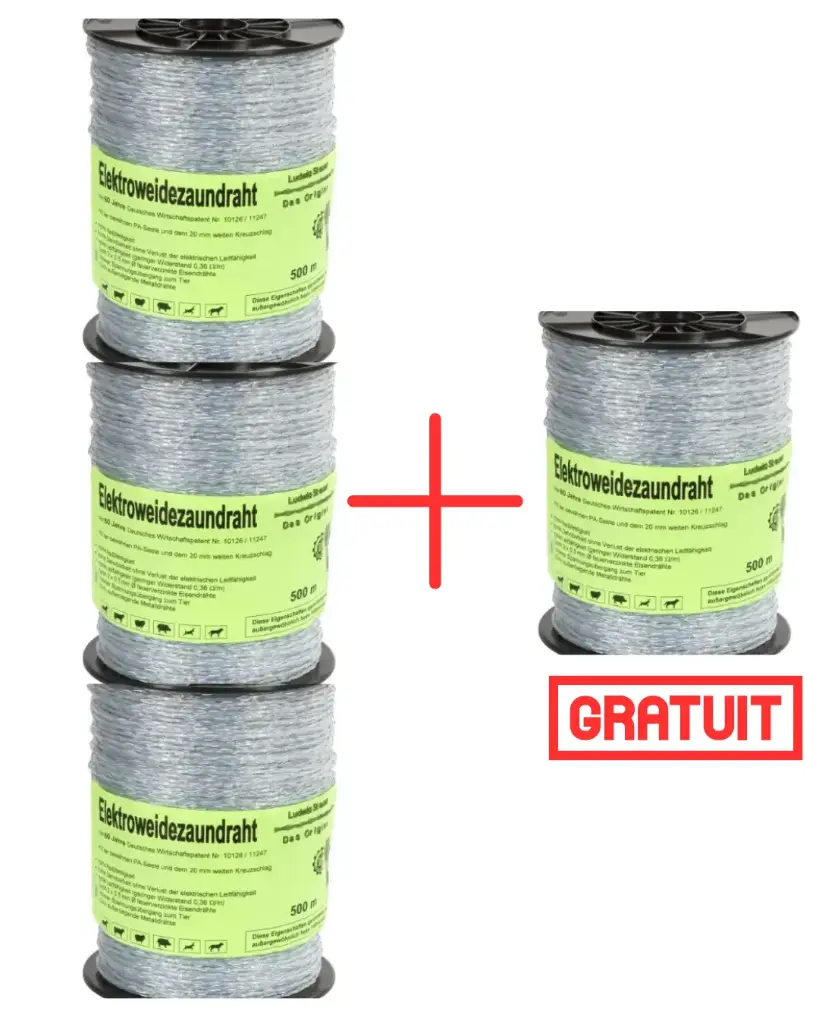 Pack Fil de clôture Steuer 3+1 gratuit