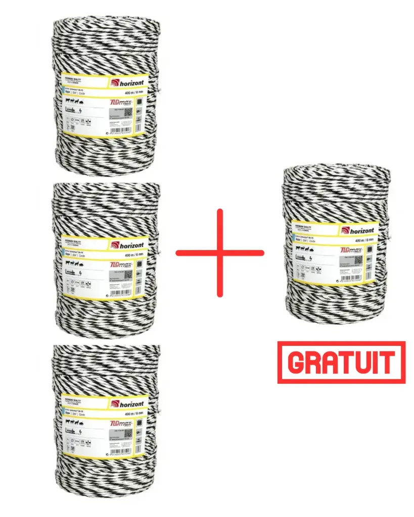 PackCordon Horizont Turbomax R6-PEBobine 400m 3+1 gratuit