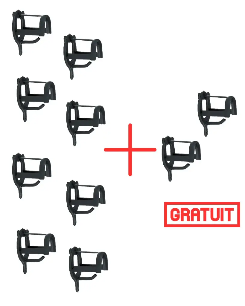 Pack Porte-bridon noir 8+2 gratuits