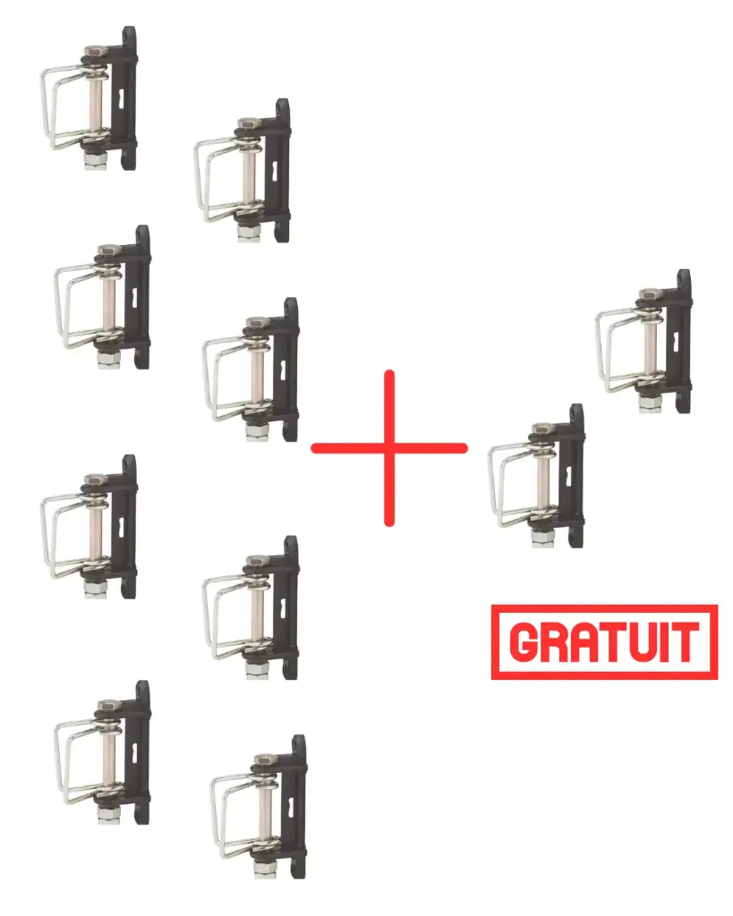 Pack 8 sachets + 2 sachets gratuits. Isolateur d'angle + crochet(10pcs par sachet)