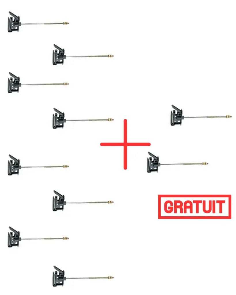 Pack 8 sachets + 2 sachets gratuits.Isolateur écarteur à clip (10pcs par sachet)