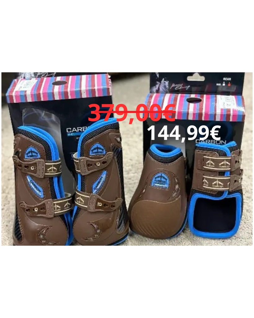 ENSEMBLE VEREDUS CARBON GEL VENTO FRONT + CARBON GEL VENTO REAR BROWN/LIGHT BLUE  TAILLE S