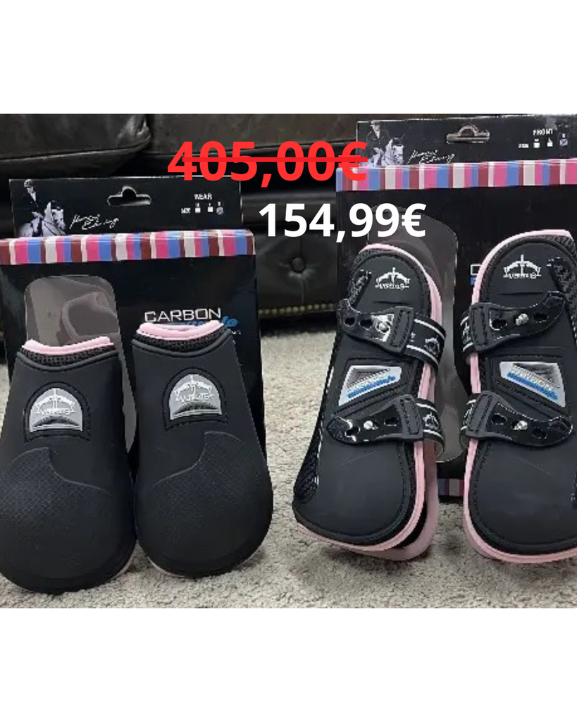 ENSEMBLE VEREDUS CARBON GEL VENTO FRONT  + REAR BLACK/LIGHT PINK