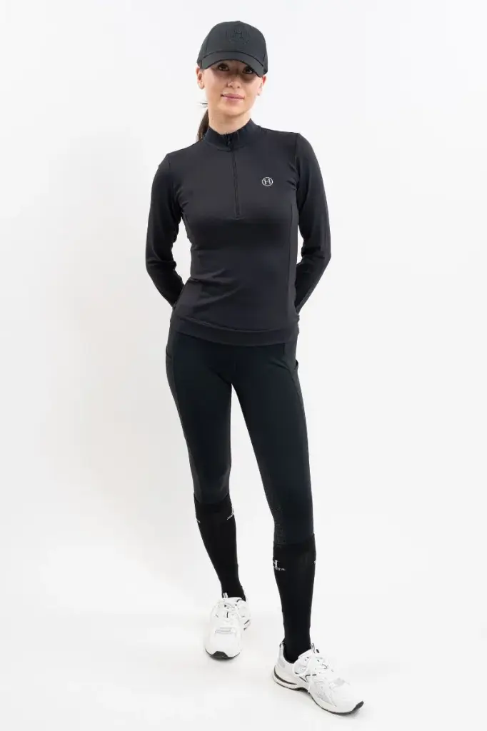 Polo technique Tess Harcour (Noir, XXS)