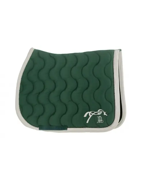 Tapis de selle Diamant Vert Forêt & Blanc - Pénélope