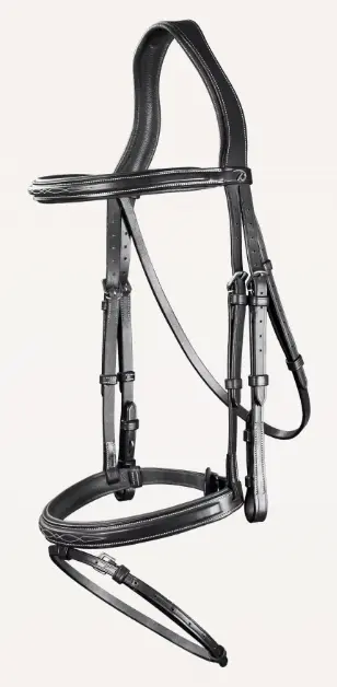 Bridon Muserolle Combinée - Collection US Jumping - Dy'on (Noir, P/S)