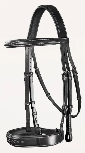 Bridon Muserolle Large Hunter - Collection US Hunter - Dy'on (Noir, P/S)