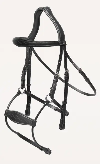 Bridon Muserolle Hybride - New English Collection - Dy'on (Noir, P/S)