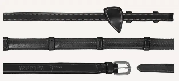 Rênes Caoutchouc 1/2" avec 7 Arrêtoirs - Working By Dy'on - Dy'on (Noir, Cob)