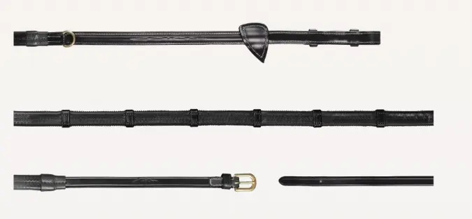 Rênes Howlett Caoutchouc 1/2" avec 7 arrêtoirs - D Collection - Dy'on