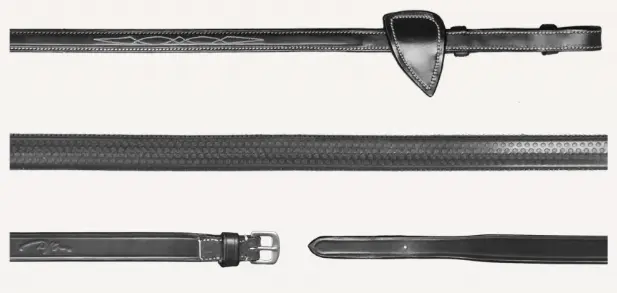 Rênes Caoutchouc 1/2" - Collection US Jumping - Dy'on (Noir, P/S)