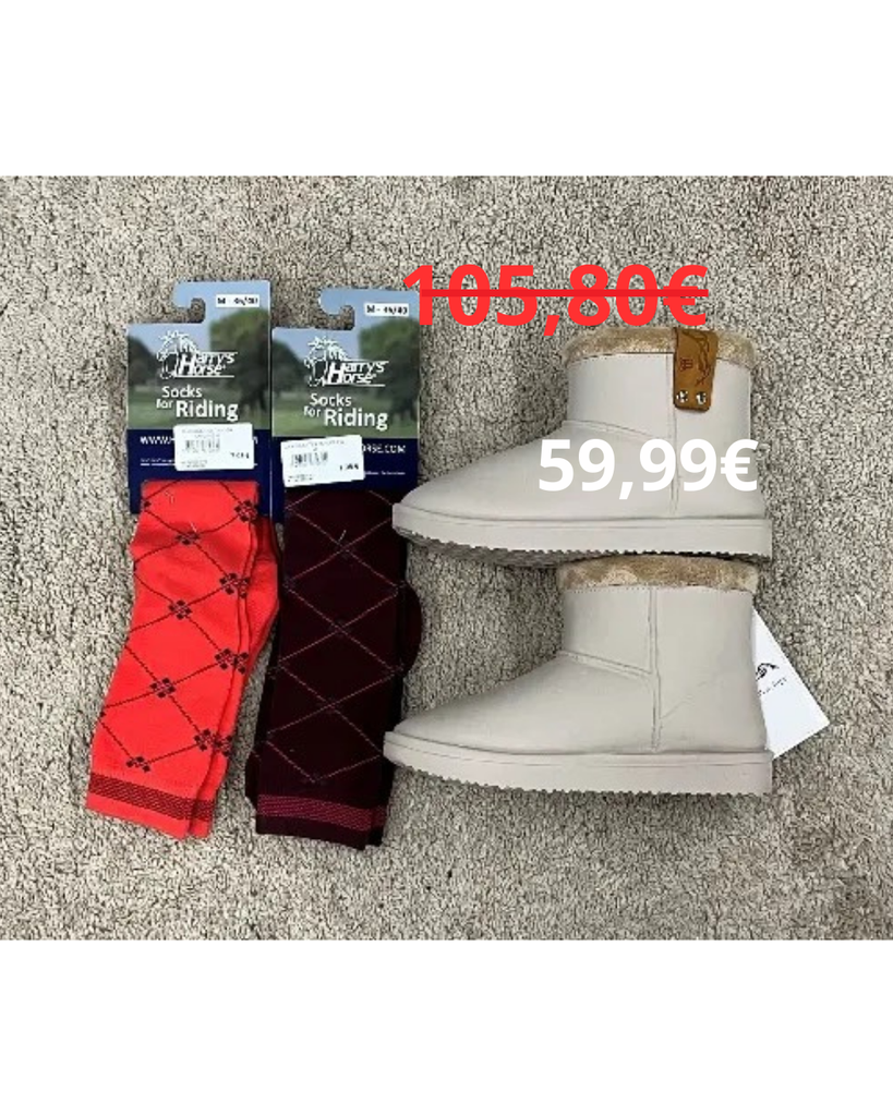 Ensemble Boots Pénélope Pointure 40 Gris Glacier + 2 Paires de Chaussettes