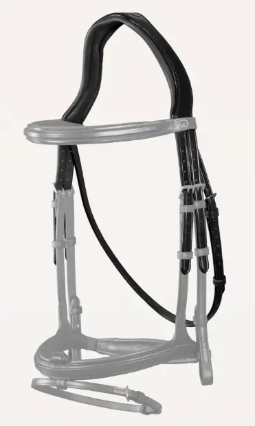 Tétière avec sous-gorge Noir - New English Collection - Dy'on (P/S)