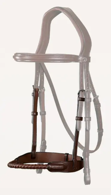 Muserolle en corde recouverte de cuir Brun - New English Collection - Dy'on