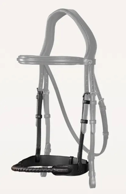 Muserolle en corde recouverte de cuir Noir - New English Collection - Dy'on