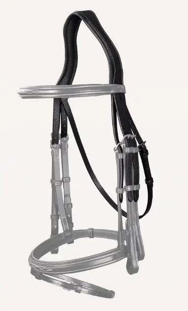 Tétière de Bride - Collection US Jumping - Dy'on (Noir, Cob)
