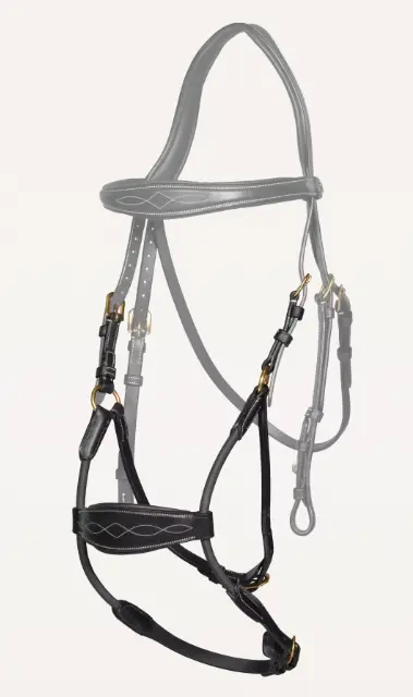 Muserolle Hybride Elastique - D Collection - Dy'on (Noir, P/S)