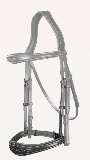 Muserolle Anatomique sans Sous Barbe - Collection US Jumping - Dy'on (Noir, P/S)