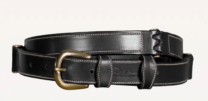 Ceinture Cuir Plat Noir - Dy'on (70cm)