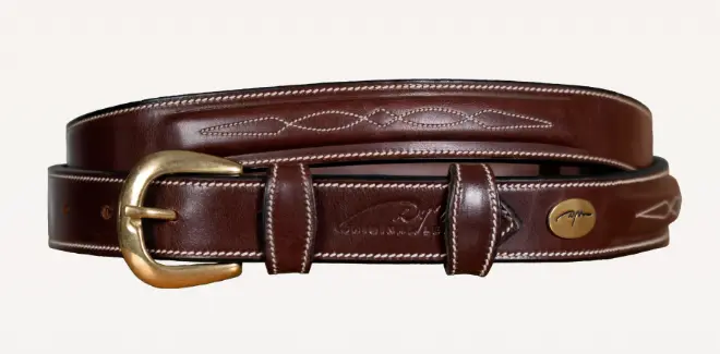 Ceinture avec surpiqure décorative Brun - Dy'on (70cm)