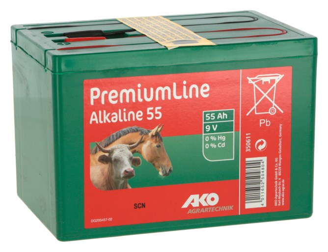 Pile sèche alcaline 9 volts.