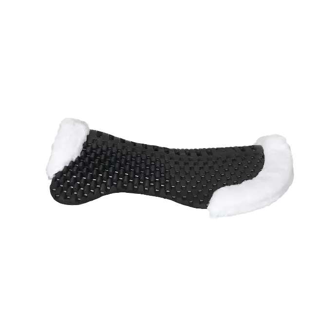 AMORTISSEUR REHAUSSEUR ACAVALLO PIUMA AIR-RELEASE FEATHERLIGHT EVA PAD WITH FRONT RISER WITH CUT OUT ECO-WOOL  (Mouton blanc)