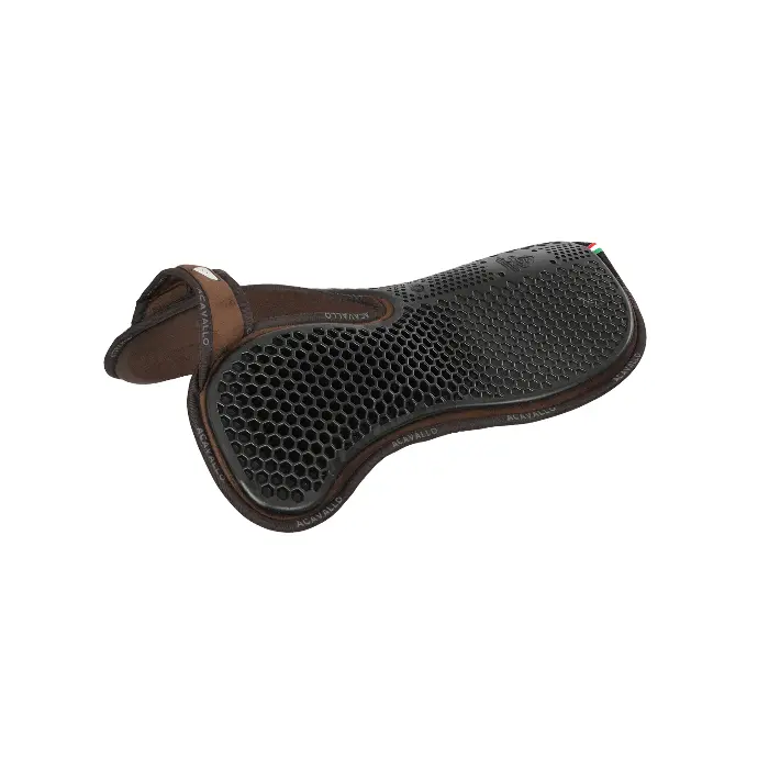 AMORTISSEUR ACAVALLO WITHERS FREE HEXAGONAL GEL PAD IN MEMORY FOAM WITH FRONT RISER  (Brun)