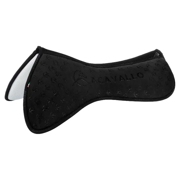 ACAVALLO CLOSE CONTACT LYCRA AND MEMORY FOAM HALF PAD WITH BAMBOO FIBRE  (M, Noir/Noir)