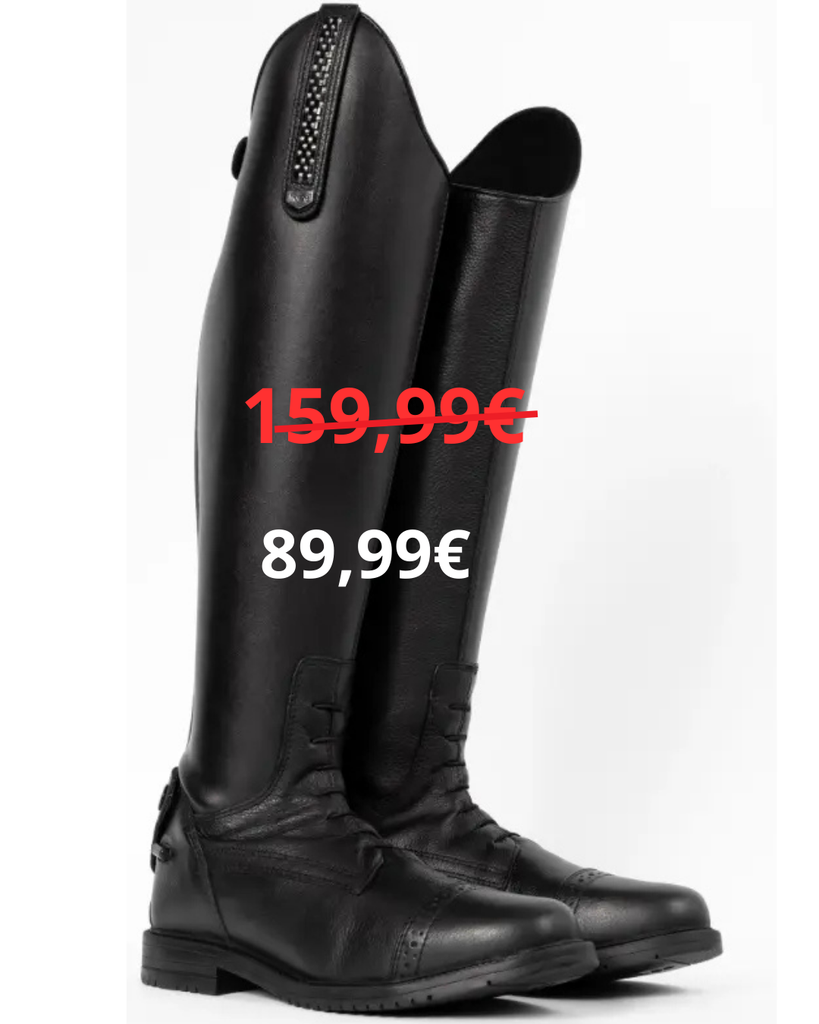Bottes d'équitation Verona Noir femme Mollet Large - Horze