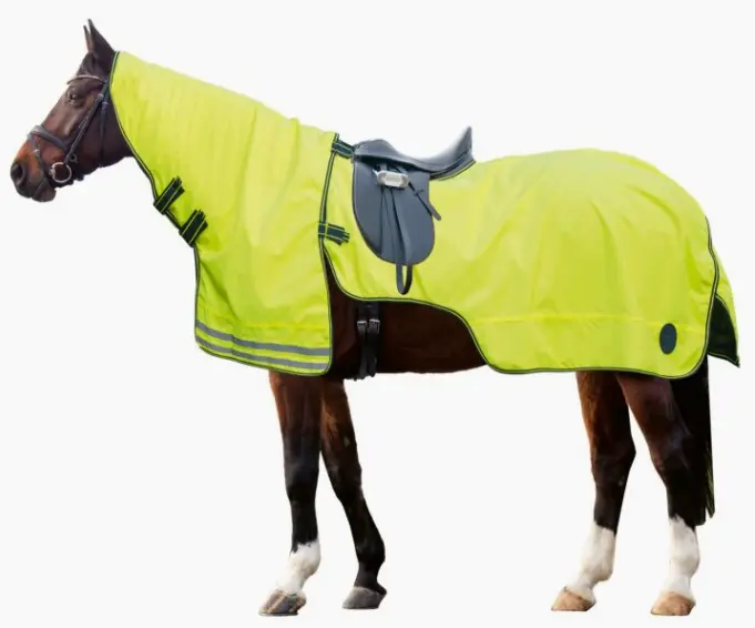 Couverture avec col amovible - HKM (Jaune, 115cm)