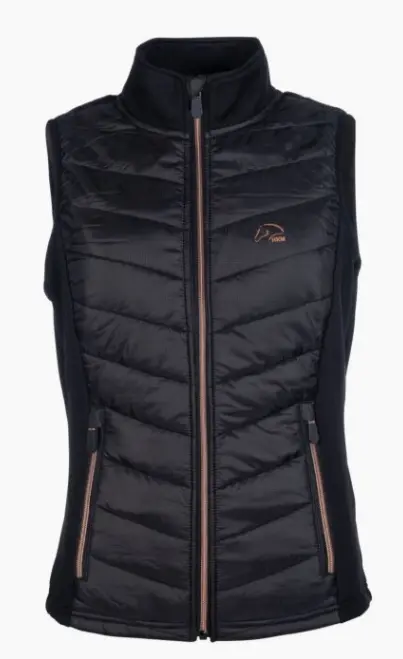 Gilet en jersey/nylon Basel Style - HKM (Noir/Rosegold, XS)