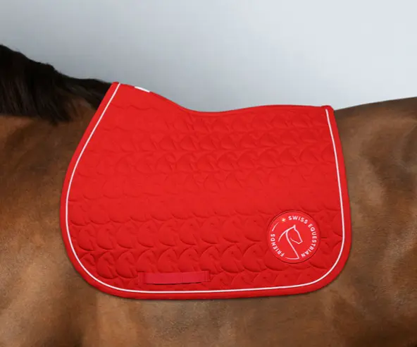 Paradiso Tapis de Selle SWISS EQUESTRIAN FRIENDS Rouge CSO - Harcour
