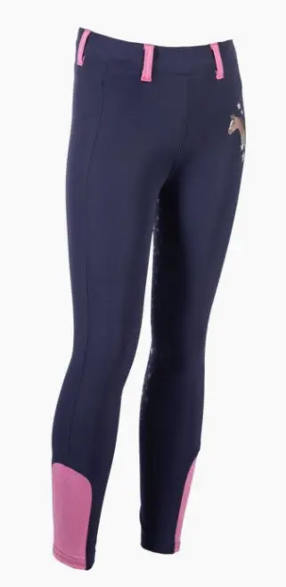 Leggings Pony Dream II fond 1/1 en silicone Enfant - HKM (Marine, 98/104)