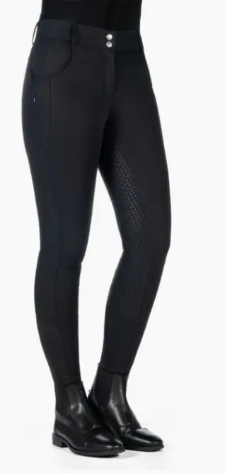 Pantalon Ari Mid Rise fond 1/1 en silicone Enfant - HKM (Noir, 146/152)