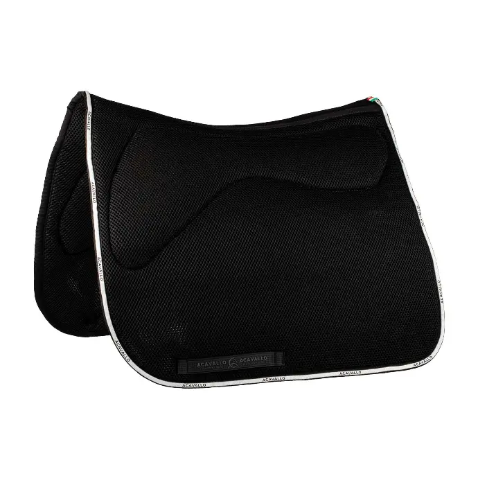 TAPIS ACAVALLO 3D SPACER MEMORY FOAM SQUARE DRESSAGE PAD (Noir)