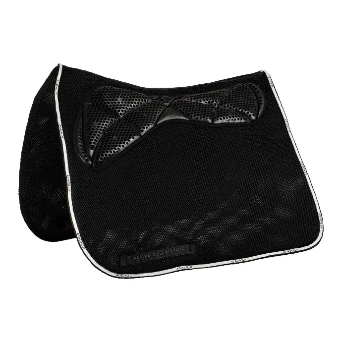 TAPIS / AMORTISSEUR ACAVALLO 3D SPACER MEMORY FOAM AC GRIP GEL SQUARE DRESSAGE PAD (Noir)