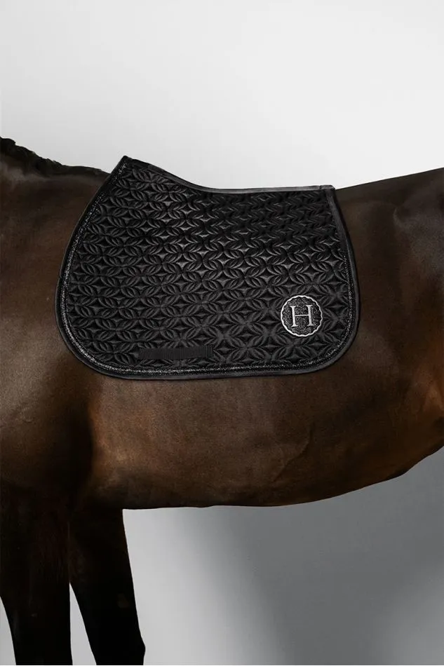 Tapis de selle ames coeurs noir Harcour CSO