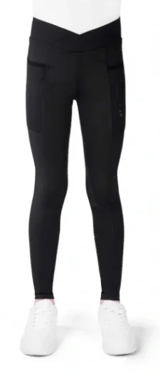 Legging Je t'aime Flora fond silicone Enfant - Equithème (Noir, 10 ANS)